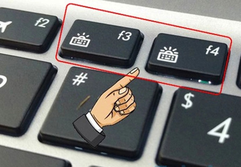 cách bật đèn bàn phím laptop