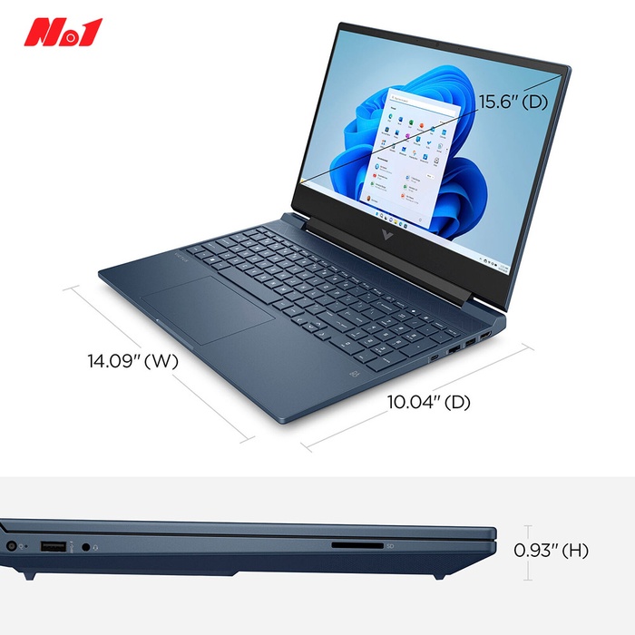 [Mới 100%] Laptop HP Victus 15 2023 15-fa1093dx (i5-13420H, RTX 3050, RAM 8GB, 512GB, 15.6' FHD 144Hz)