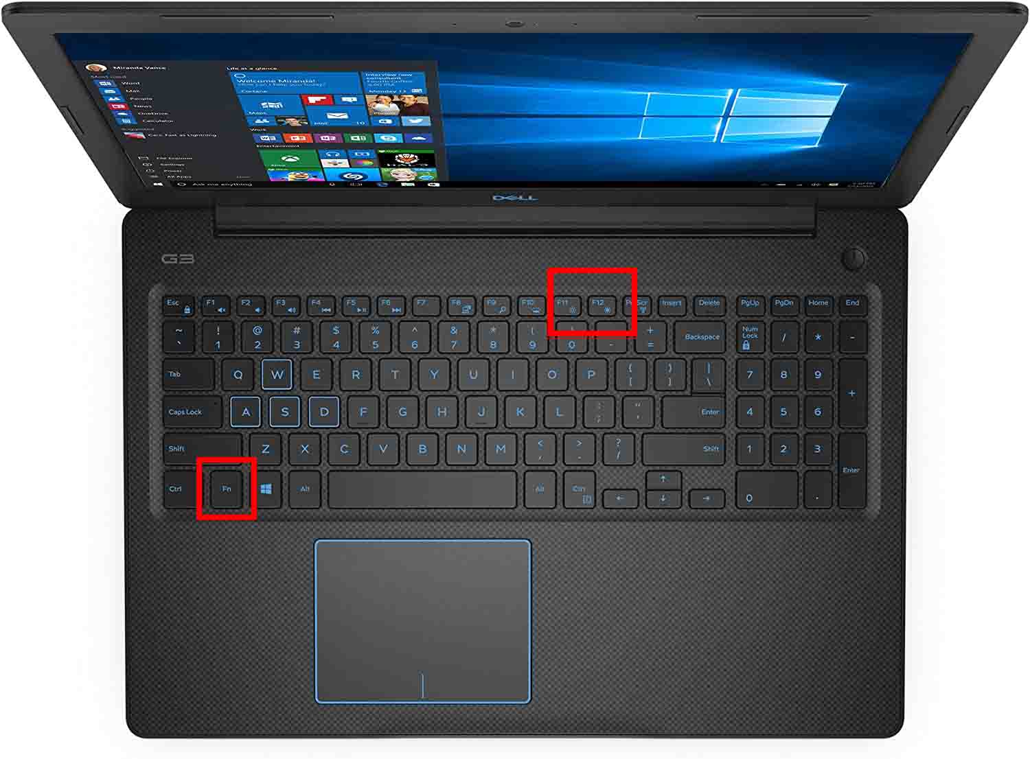Chỉnh độ sáng màn hình Dell G3 3579 với phím tắt